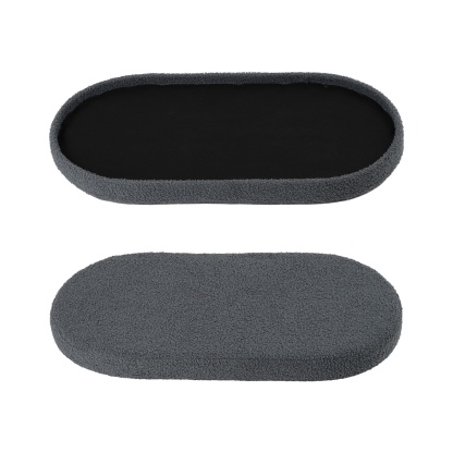 Folding Storage Ottoman Bench Oval Toy Blanket Organizer Box Footstool Pouf Seat 