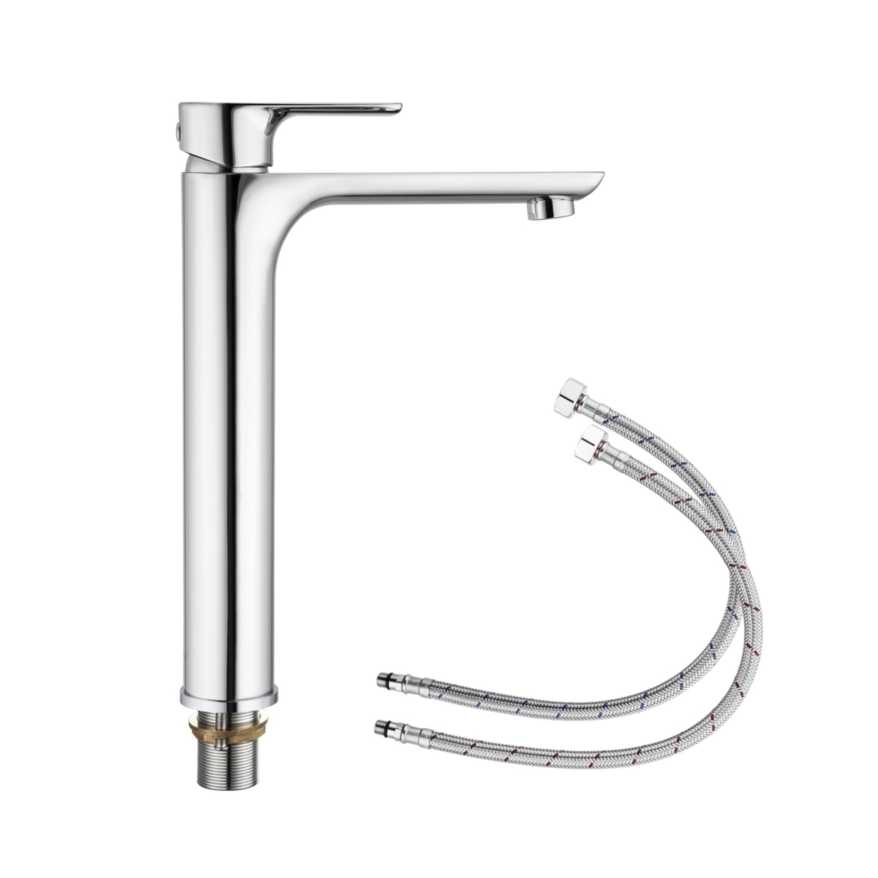 Bathroom Vainty Brass Basin Tall Mixer Tap Laundry Sink Counter Top Faucet Chrome/Matte Black/Brushed Yellow Gold