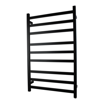 600 x 1000mm 9 Bar Bathroom Electric Stainless Steel Heated Towel Rail Rack Wall Mounted Tower Clothes Warmer Hanger Holder Black/Chrome