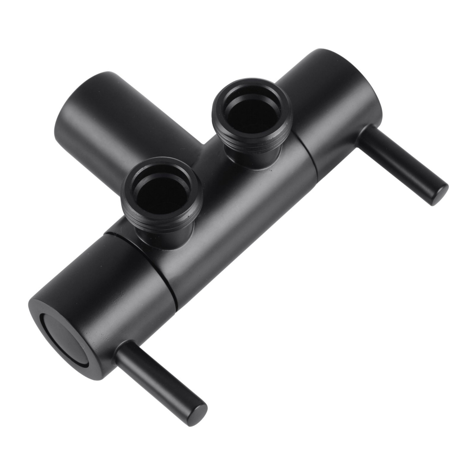 Brass Wall Mounted Dual Water Flow Control Bathroom Toilet Bidet Cistern Valve Stop Adapter Chrome/Black