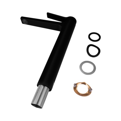 Round Brass Bathroom Basin Tall Mixer Tap Laundry Sink Vanity Flick Counter Top Faucet Chrome/Black/Brushed Gold