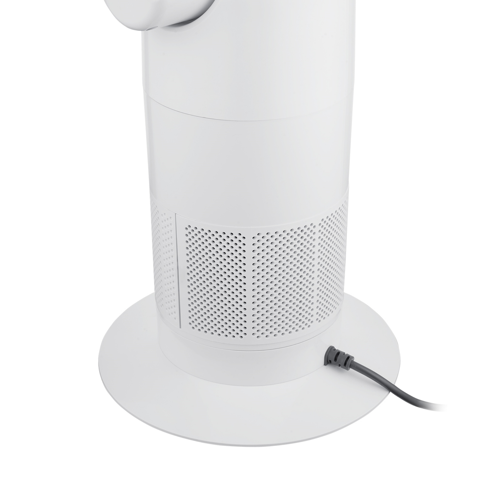 9 Speeds Freestanding Bladeless Oscillation Tilt  Fan Cool Hot Air Purification Remote Control White/Silver & Grey