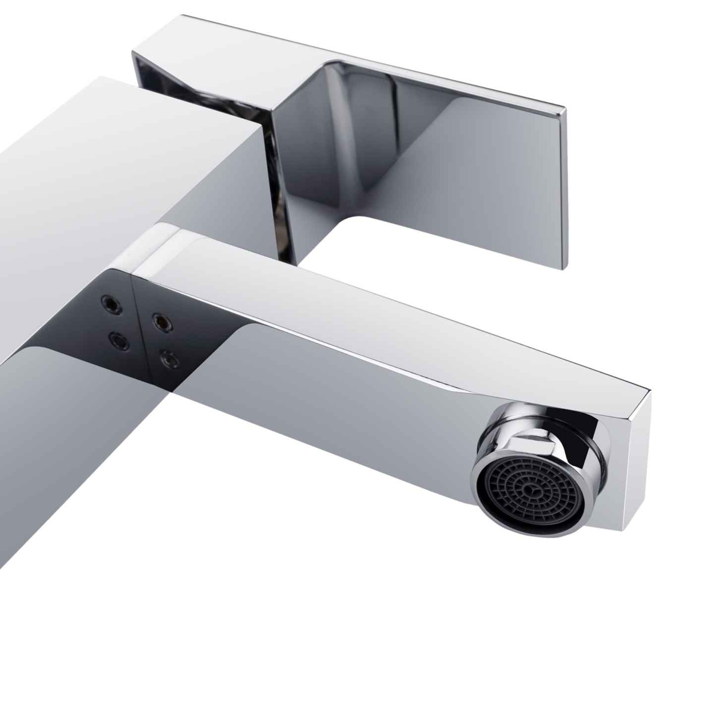 Square Brass Basin Mixer Tap Bathroom Laundry Sink Vanity Flick Faucet Chrome/Black