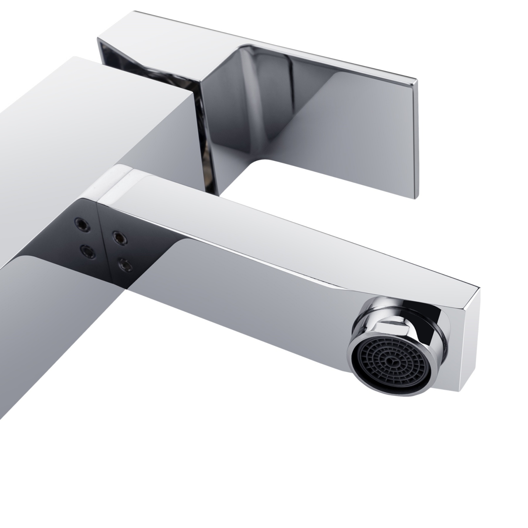 Square Brass Basin Mixer Tap Bathroom Laundry Sink Vanity Flick Faucet Chrome/Black