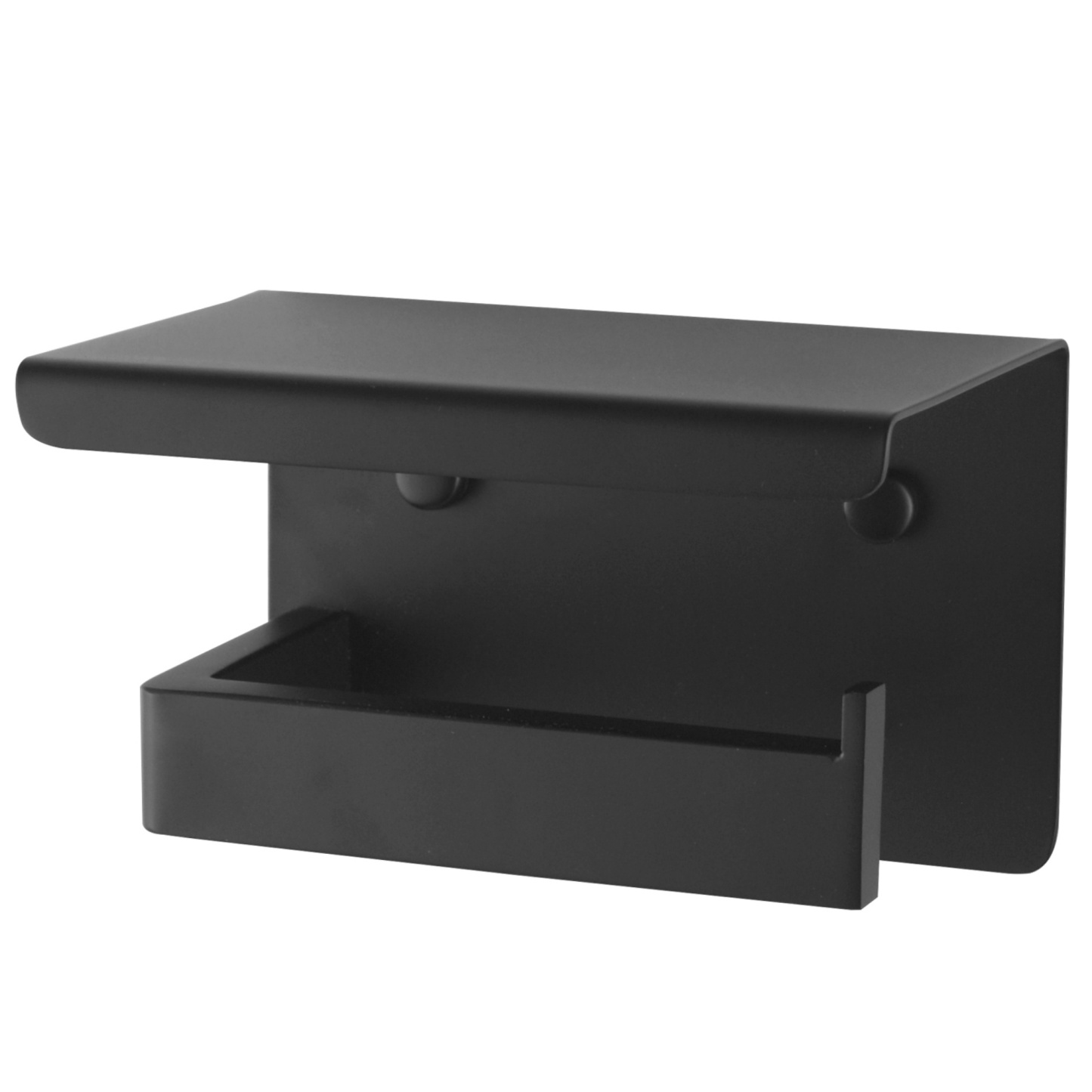 Stainless Steel Toilet Paper Roll Holder Bathroom Wall Mounted Toilet Tissue Storage Hook With Cover Chrome/Black