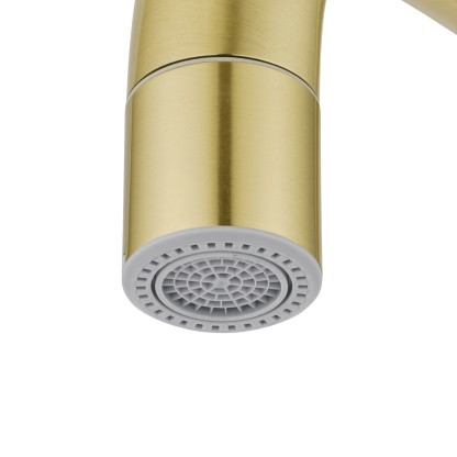 360° Swivel Round Brass Gooseneck Kitchen Sink Mixer Tap Laundry Basin Vanity 2 Mode Spray Spout Faucet Chrome/Yellow Gold