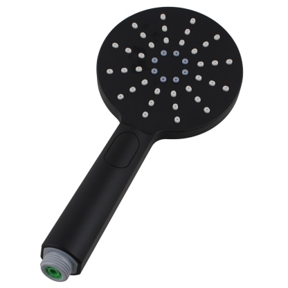 Bathroom Round 3 Function Hand-held Shower Head Bath Rainfall Spray Shower Rose Chrome/Black