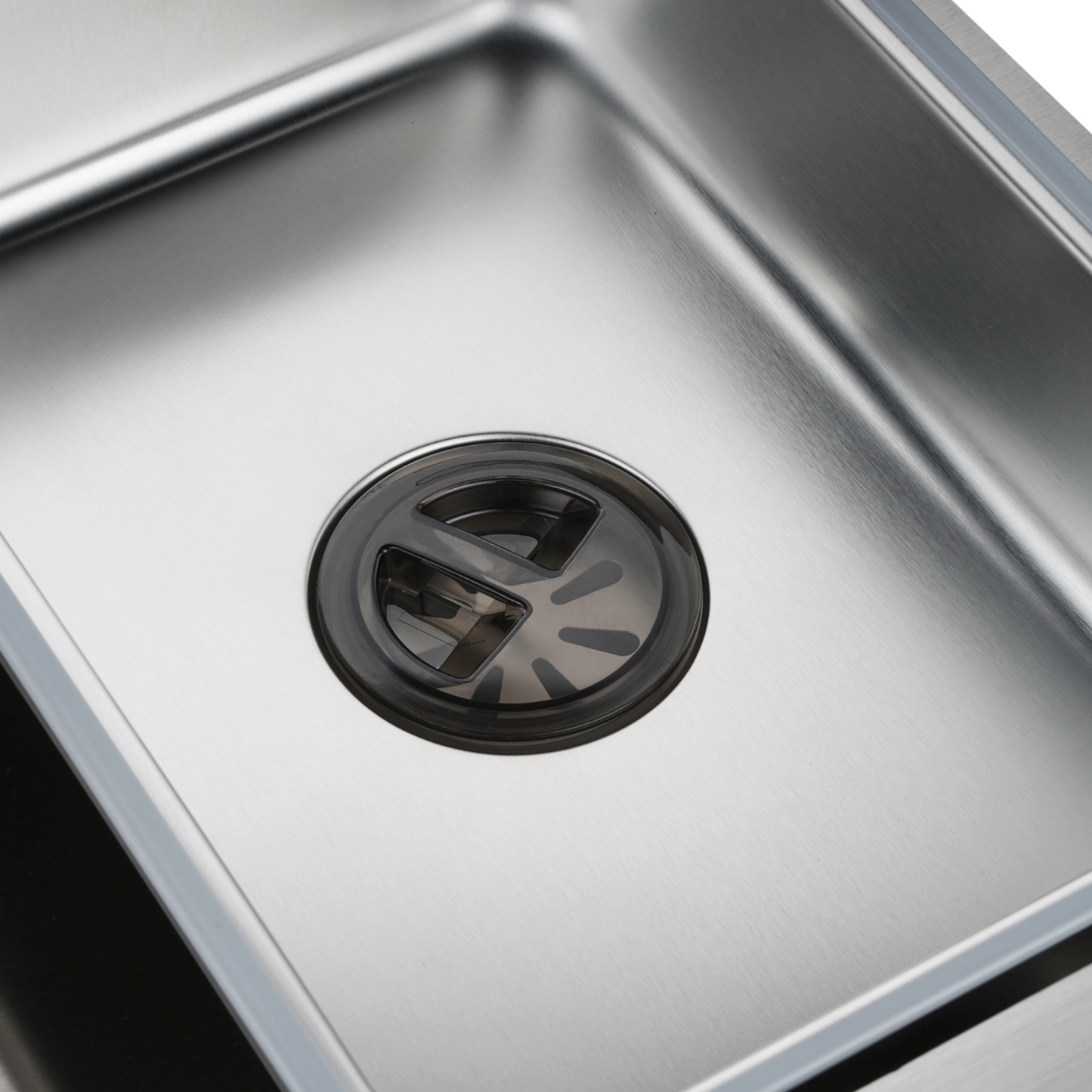 Stainless Steel Single Bowl Counter Top Control Kitchen Sink Smart Drainage Detachable Colander Satin Brush/Dark Grey/Yellow Gold