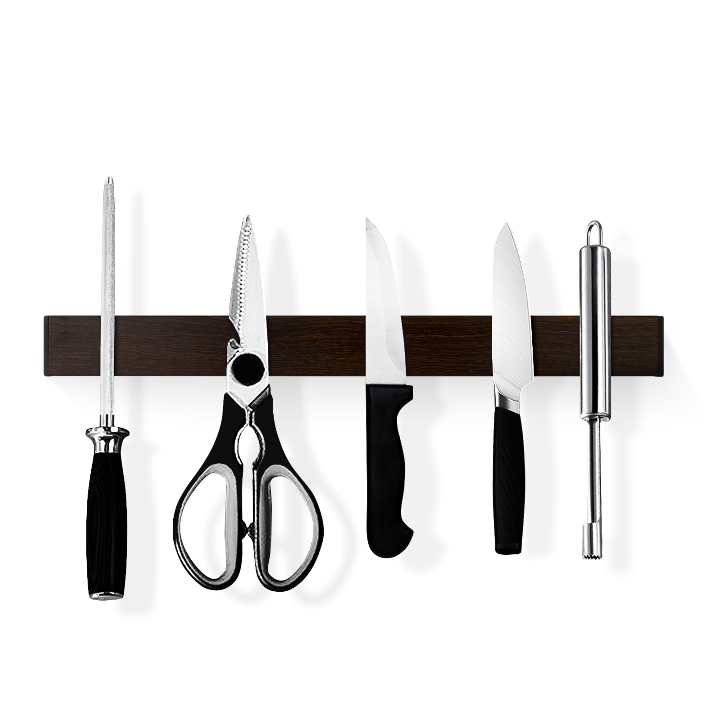 40cm Wood-lik Magnetic Knife Holder Utensil Kitchen Tool Storage Rack SUS304
