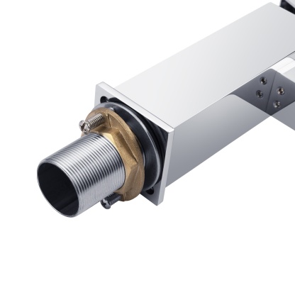 Square Brass Basin Mixer Tap Bathroom Laundry Sink Vanity Flick Faucet Chrome/Black