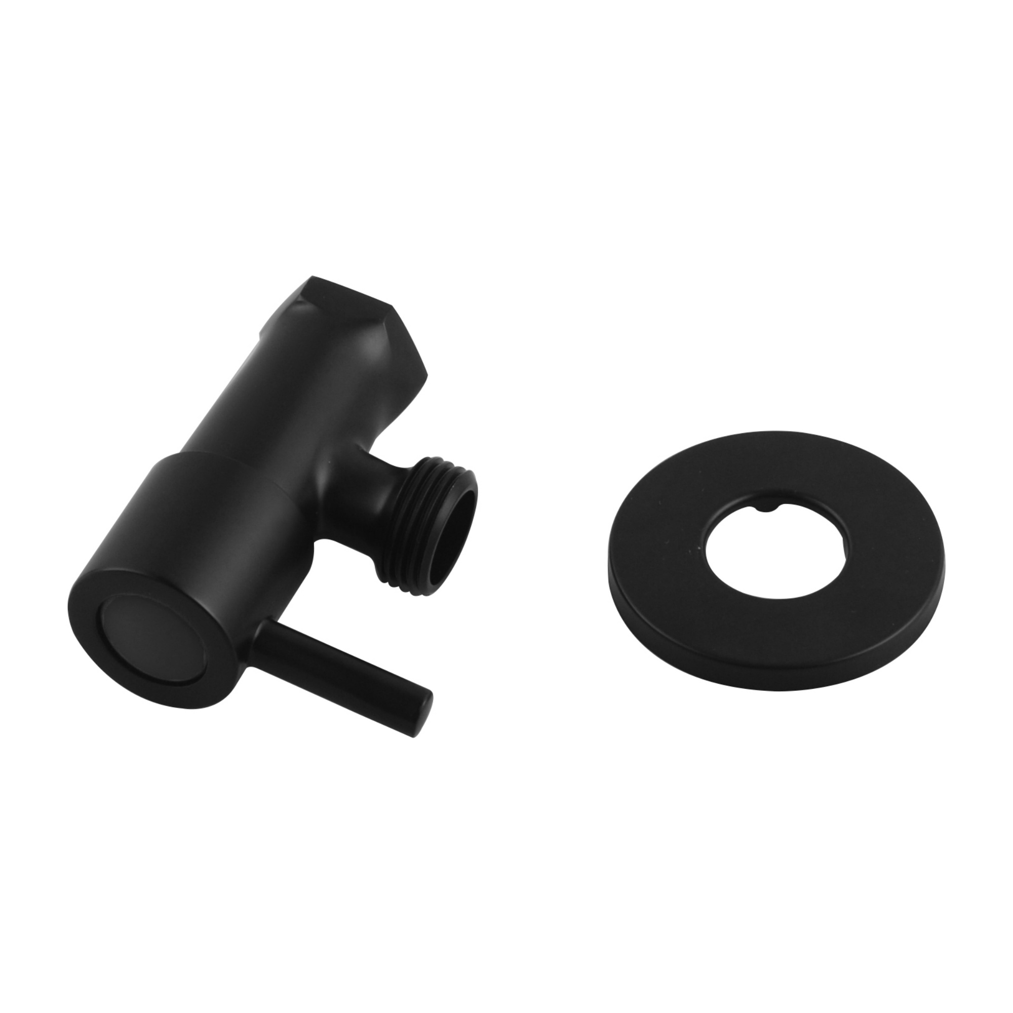 Bath Laundry Round Brass 1/4 Turn Washing Machine Taps 1 Pair Wall Mounted Stops Chrome/Matte Black