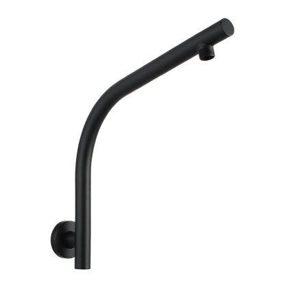 13'' Round Bath Shower Head Set Bathroom Swivel Overhead Shower Head Gooseneck Wall Shower Arm Chrome/Black