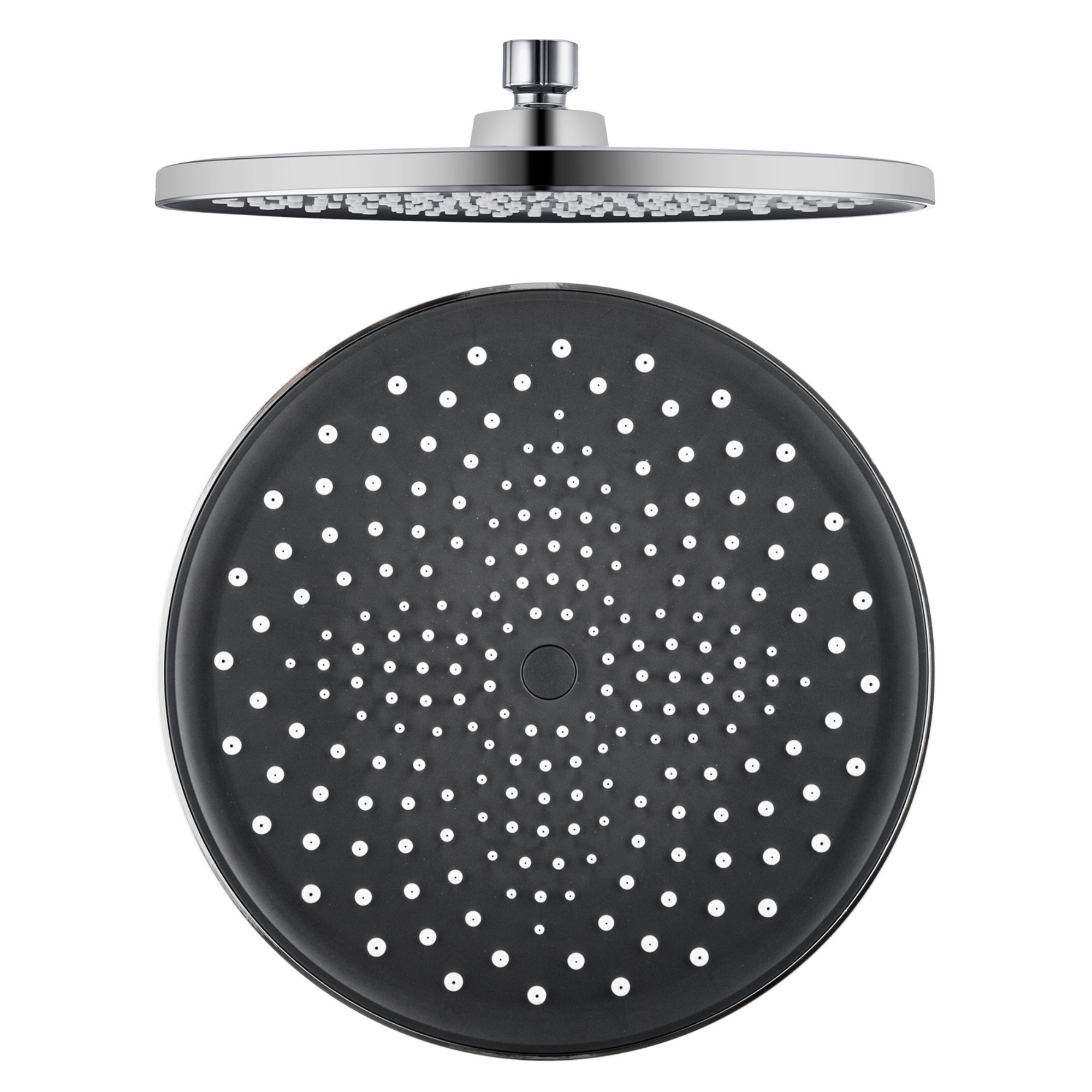 10'' Chrome Round Shower Head 360° Swivel Bath Rainfall Shower Head Rose