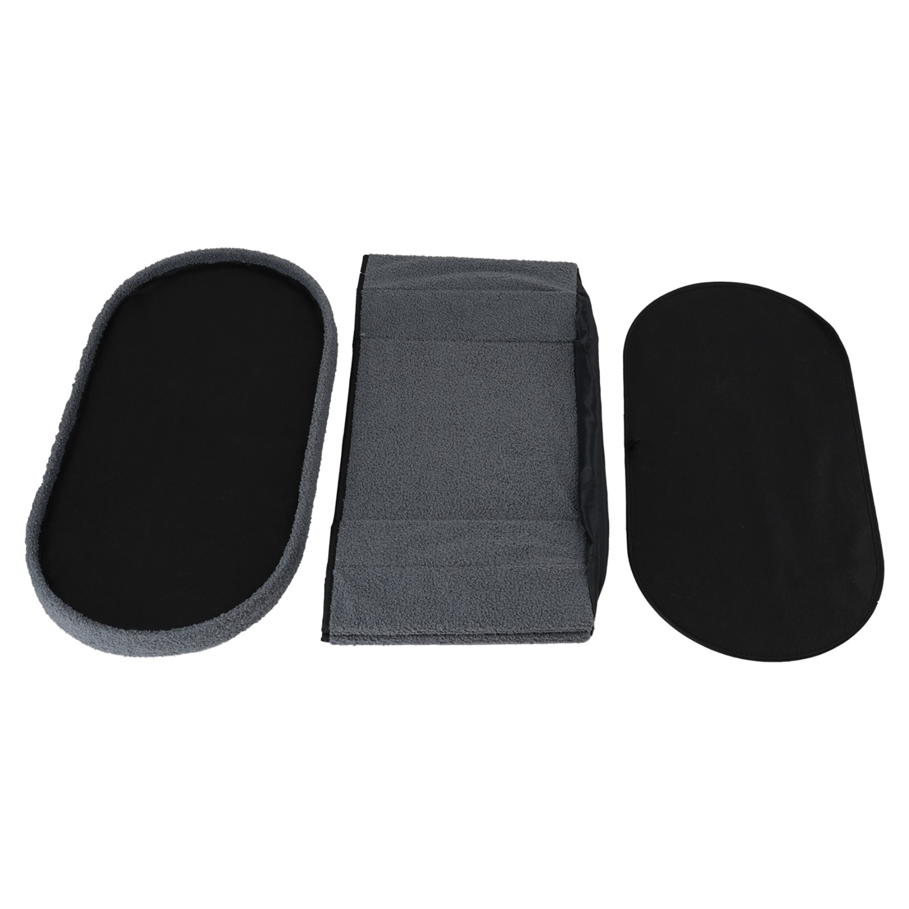 Folding Storage Ottoman Bench Oval Toy Blanket Organizer Box Footstool Pouf Seat 