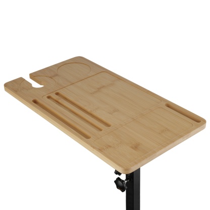 Adjustable Bamboo Bath Tub Side Table Bathroon Wine Phone iPad Holder Shelf Rotatable Sofa Stand Storage Rack