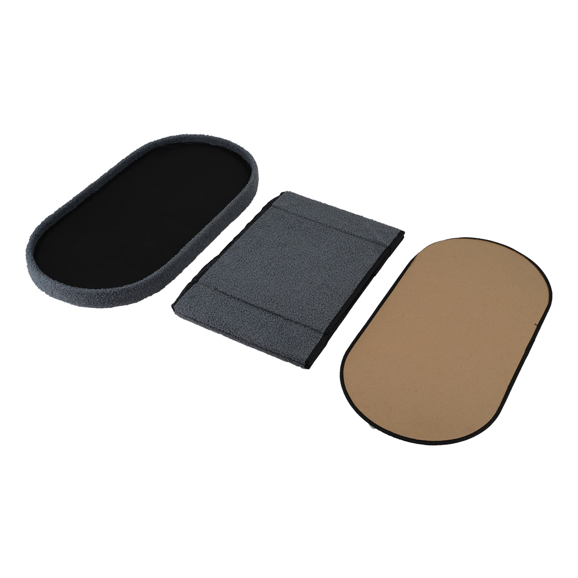 Folding Storage Ottoman Bench Oval Toy Blanket Organizer Box Footstool Pouf Seat 