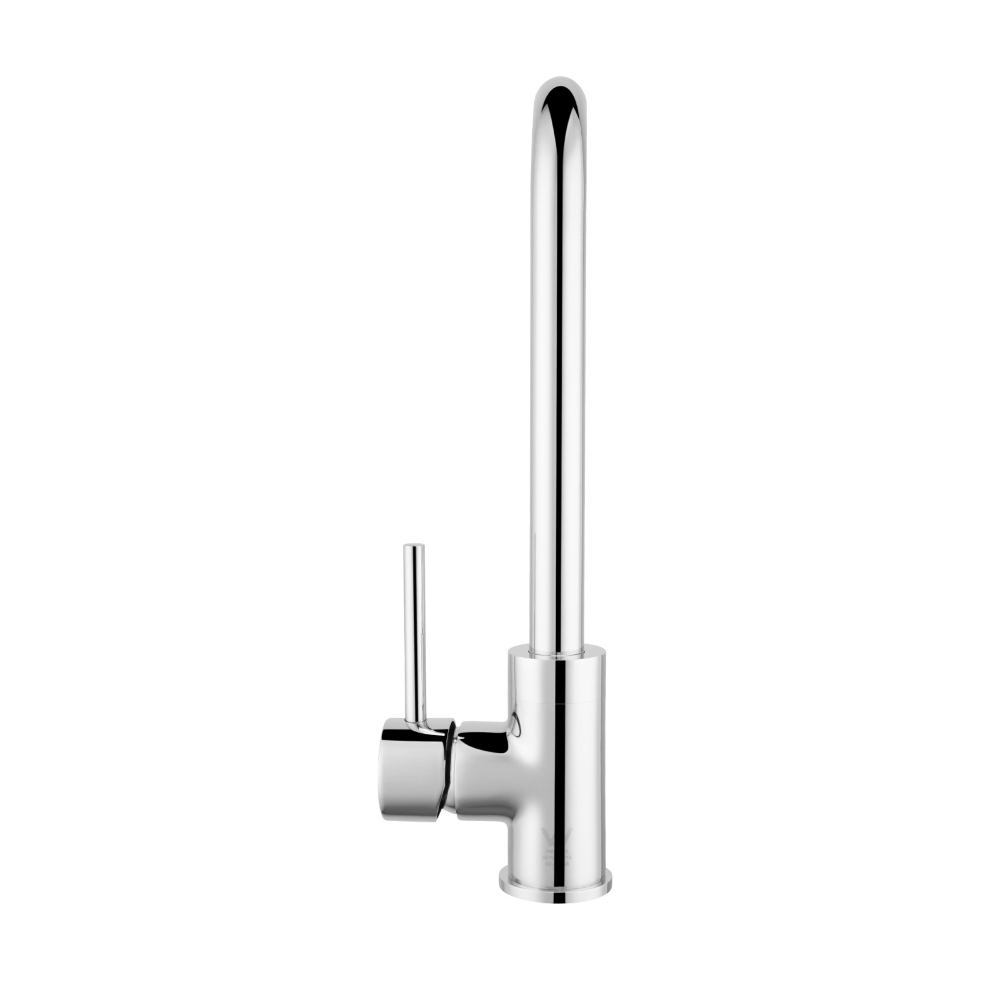 Round Brass Gooseneck Kitchen Sink Mixer Tap Laundry Basin Vanity Swivel Spout Faucet Chrome/Black