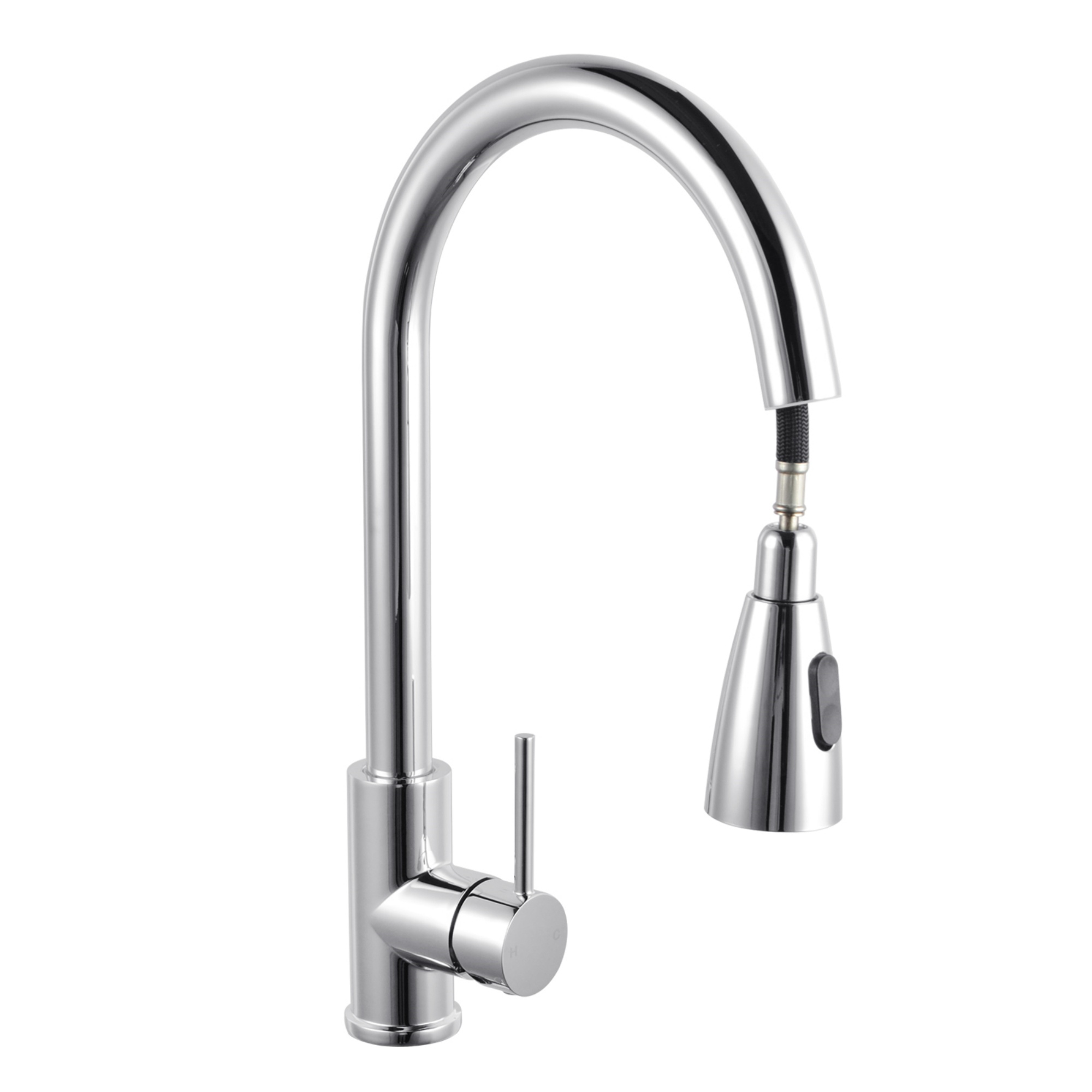 2 Functions Chrome Pull Out Kitchen Sink Basin Mixer Tap Brass 360° Swivel Spout Kitchen Faucet WELS