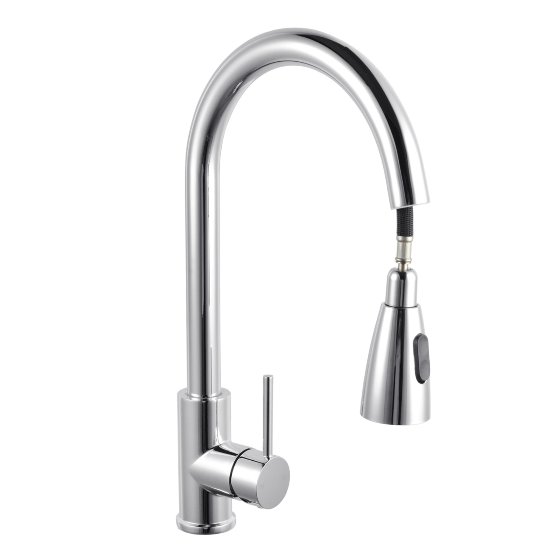2 Functions Chrome Pull Out Kitchen Sink Basin Mixer Tap Brass 360° Swivel Spout Kitchen Faucet WELS