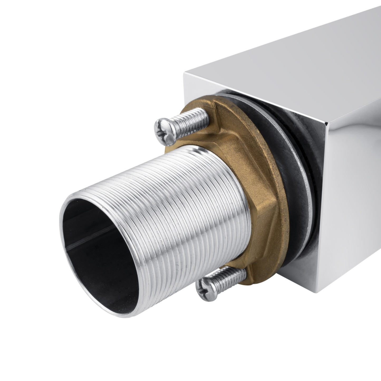 Square Brass Bathroom Basin Mixer Tap Laundry Sink Waterfall Spout Vanity Faucet Chrome/Black