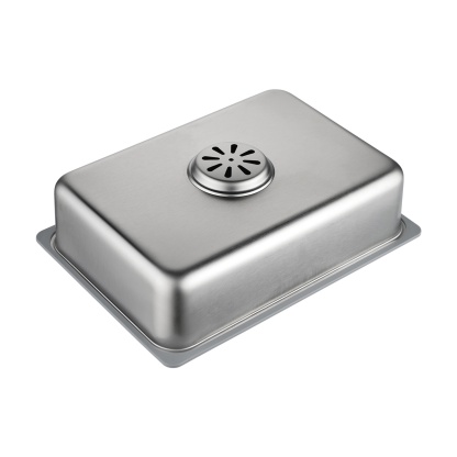 Stainless Steel Single Bowl Counter Top Control Kitchen Sink Smart Drainage Detachable Colander Satin Brush/Dark Grey/Yellow Gold