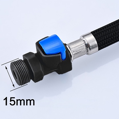 1.5m Kitchen Pull Out Mixer Tap Replacement Water Hose One-click Flexible Faucet Nylon Hose 