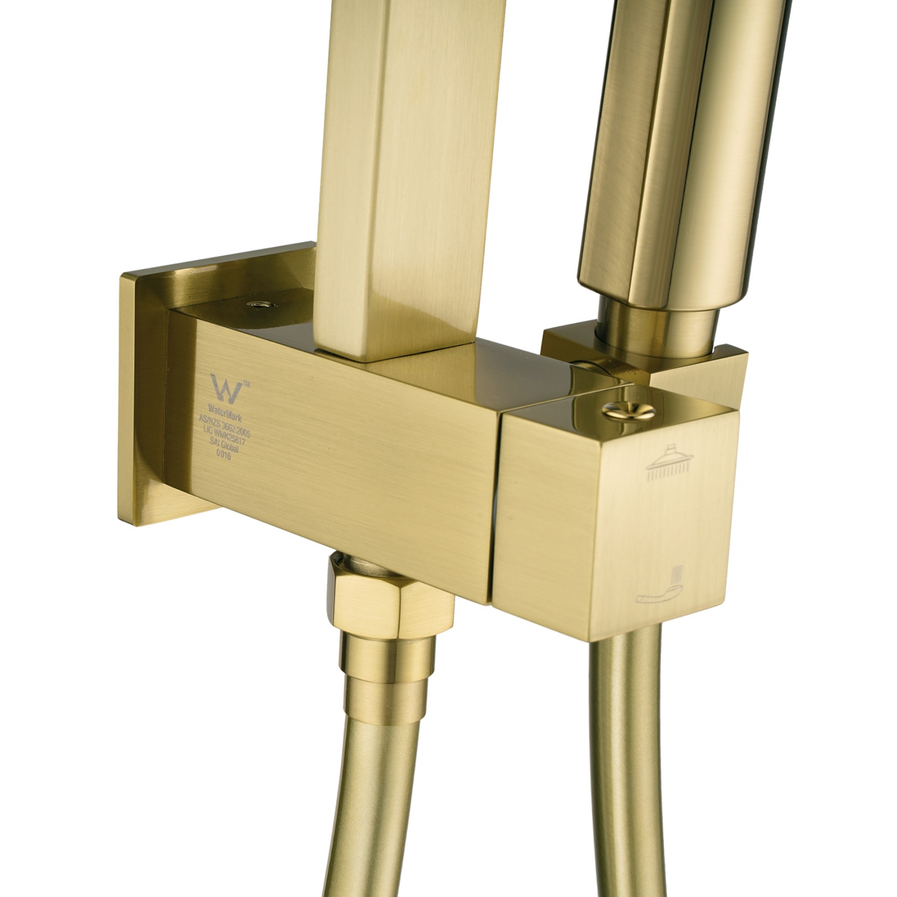 Rectangle 12“ Rainfall Shower Head Set Chrome Twin Shower 3 Function Hand-held Shower Head Shower Arm