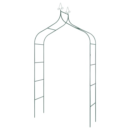 Gothic Spires Garden Arch Frame Wedding Party Flower Balloon Decoration Archway Climbing Plants Arbour Vine Stand Trellis Dark Green