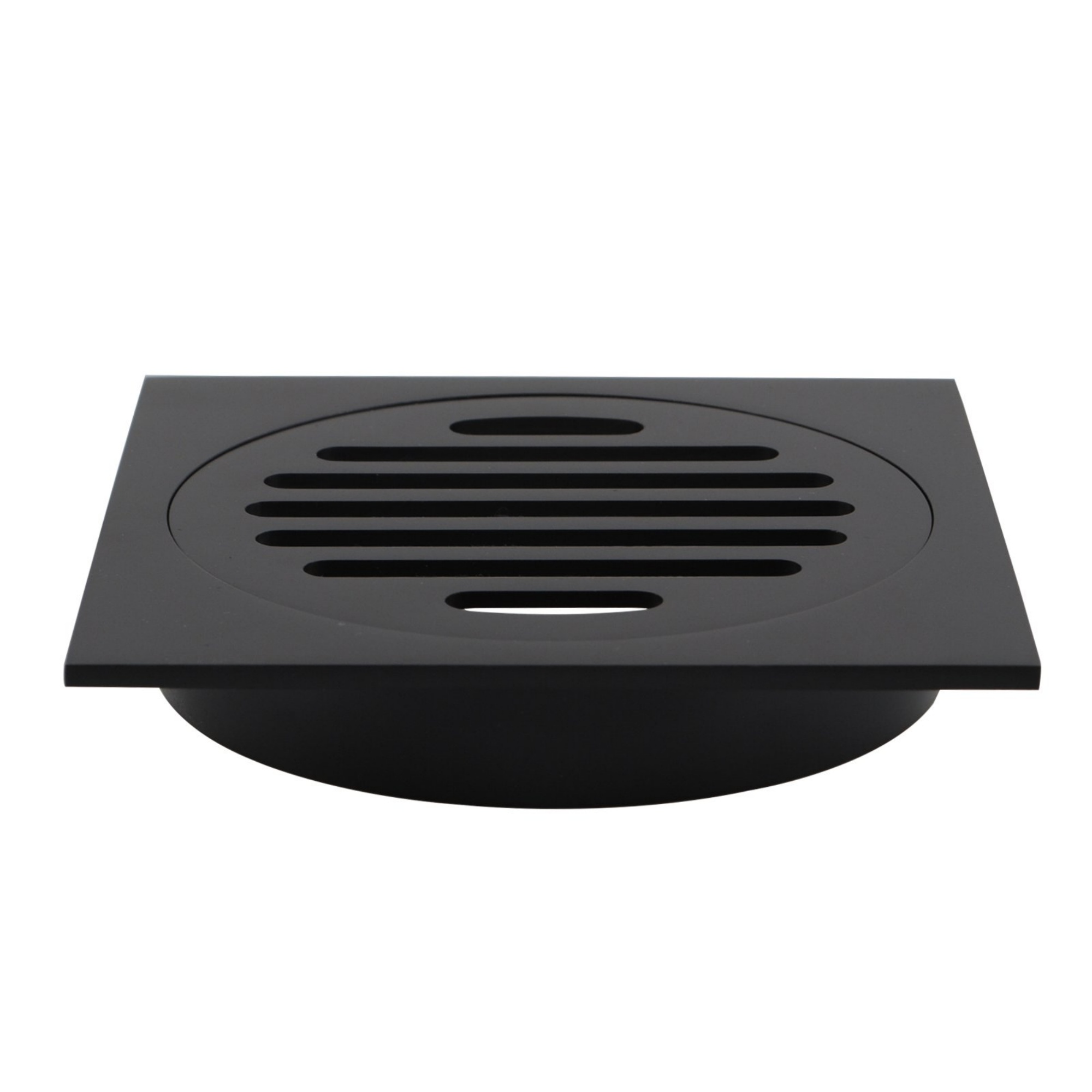 110mm Square Brass Bathroom Shower Drain Floor Waste Laundry Floor Water Outlet Chrome/Matte Black