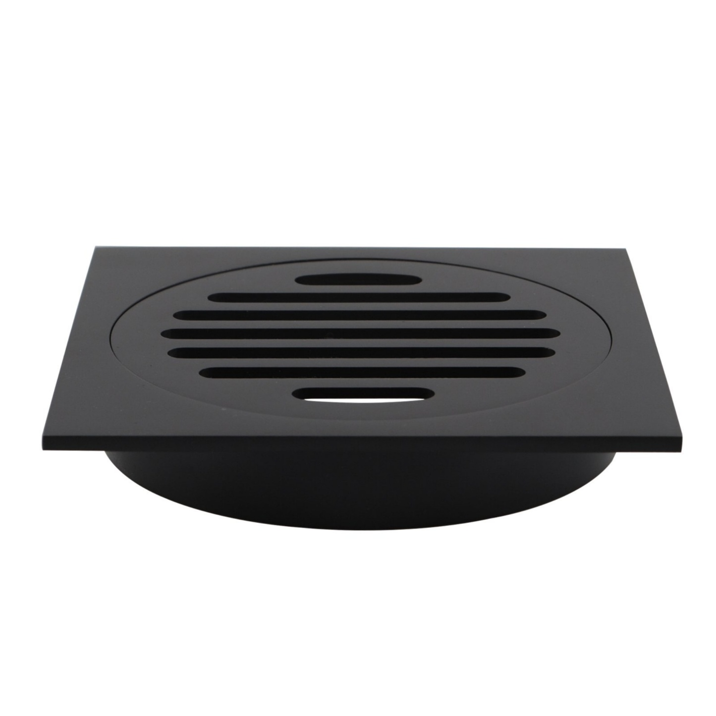 110mm Square Brass Bathroom Shower Drain Floor Waste Laundry Floor Water Outlet Chrome/Matte Black