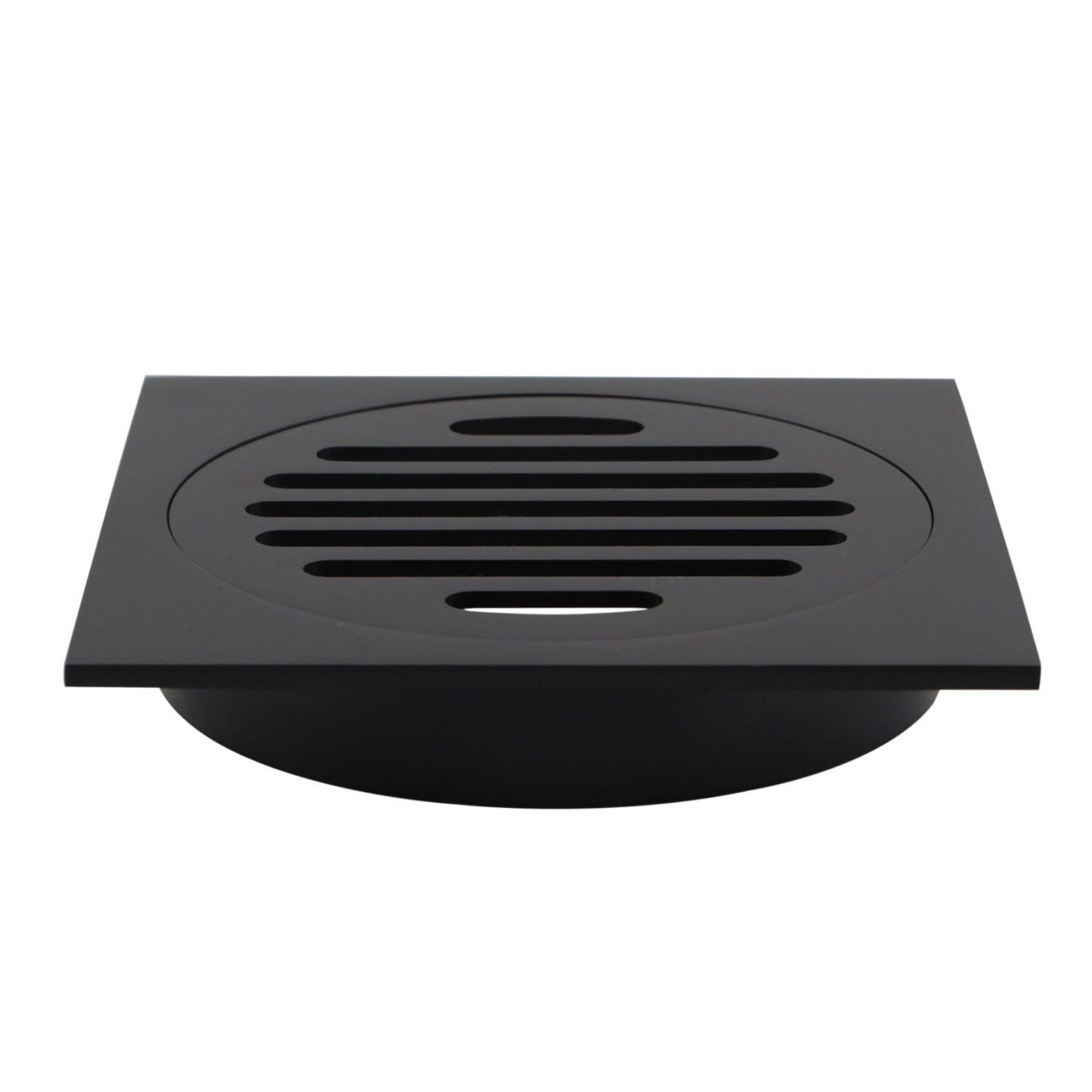 110mm Square Brass Bathroom Shower Drain Floor Waste Laundry Floor Water Outlet Chrome/Matte Black