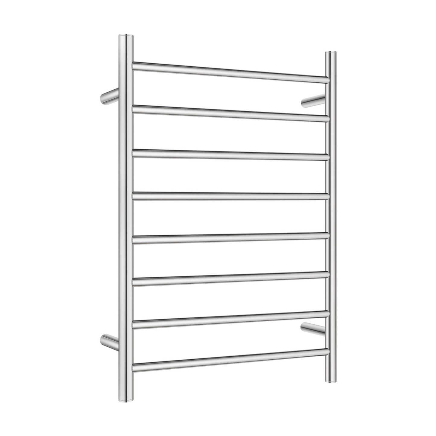 Round 8 Bars Aluminium Electric Heated Towel Rail Wall Mounted Towel Warmer Dryer Holder Rack Silver/Black/Brushed Yellow Gold