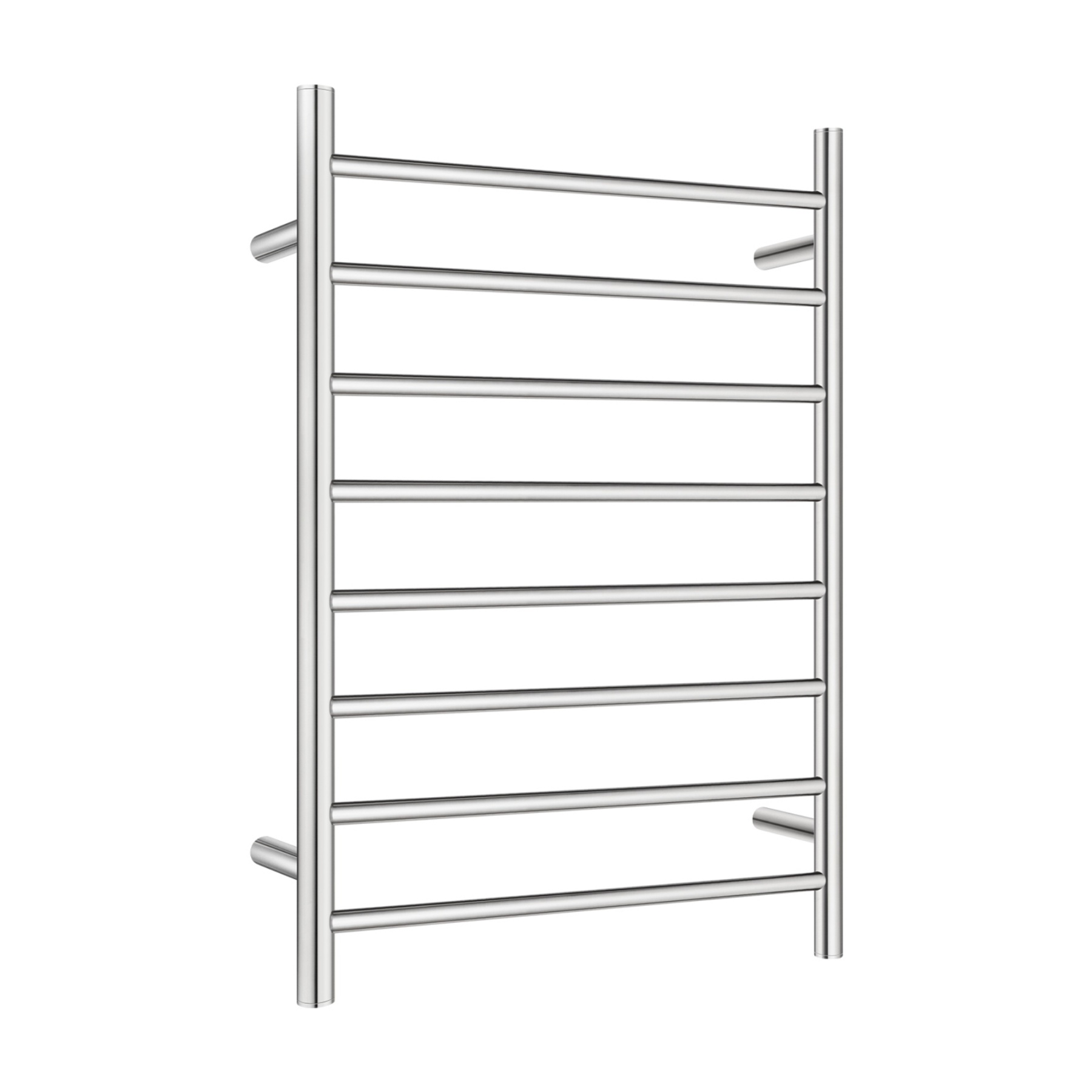 Round 8 Bars Aluminium Electric Heated Towel Rail Wall Mounted Towel Warmer Dryer Holder Rack Silver/Black/Brushed Yellow Gold