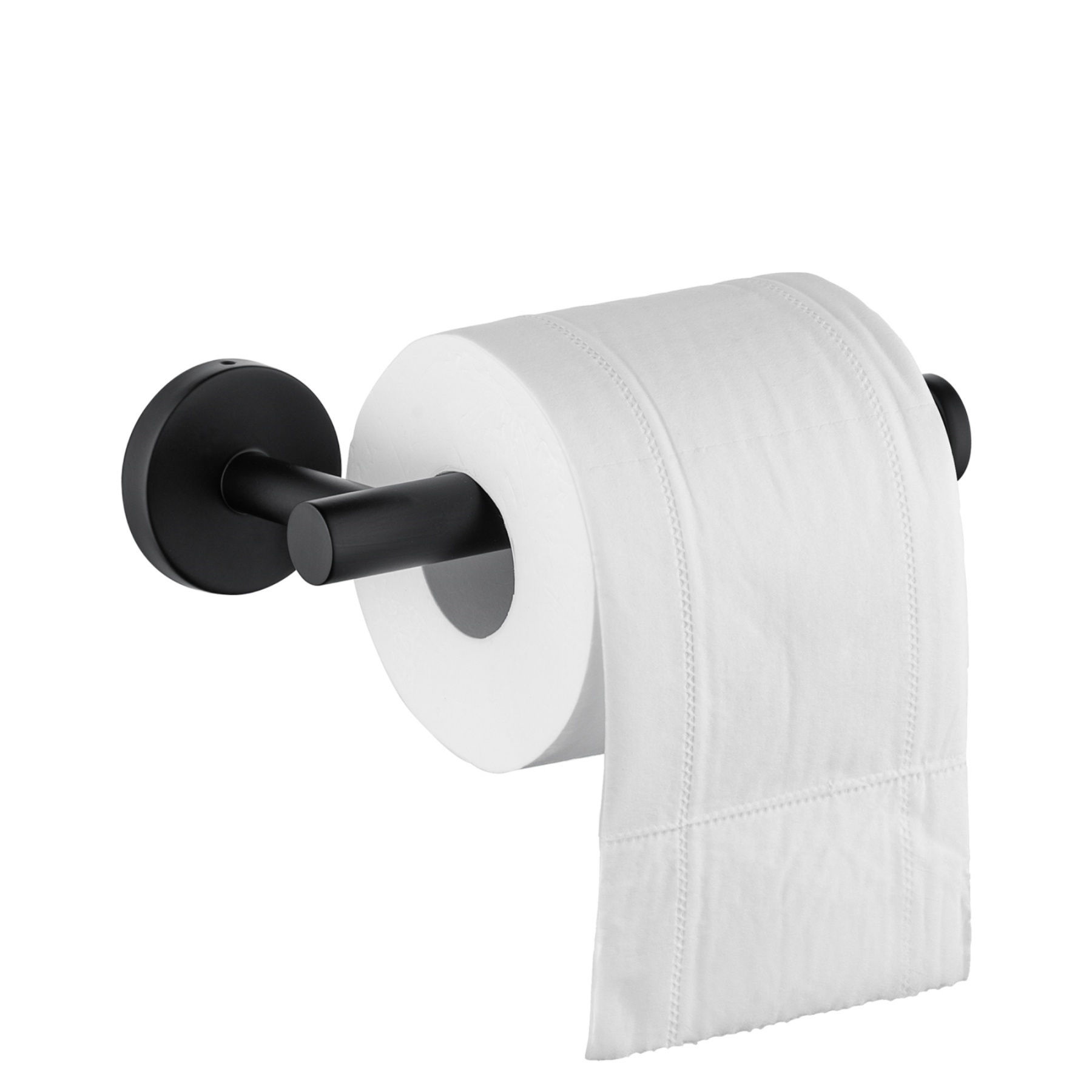 160mm Stainless Steel Bathroom Toilet Paper Roll Holder Round Tissue Hook Rack Wall Mounted Black/Brushed Nickel