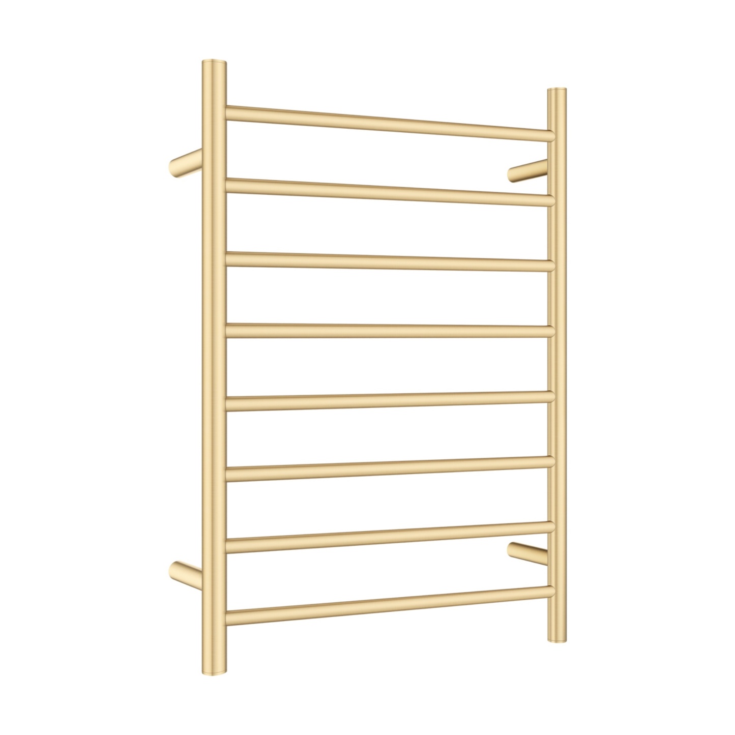 Round 8 Bars Aluminium Electric Heated Towel Rail Wall Mounted Towel Warmer Dryer Holder Rack Silver/Black/Brushed Yellow Gold