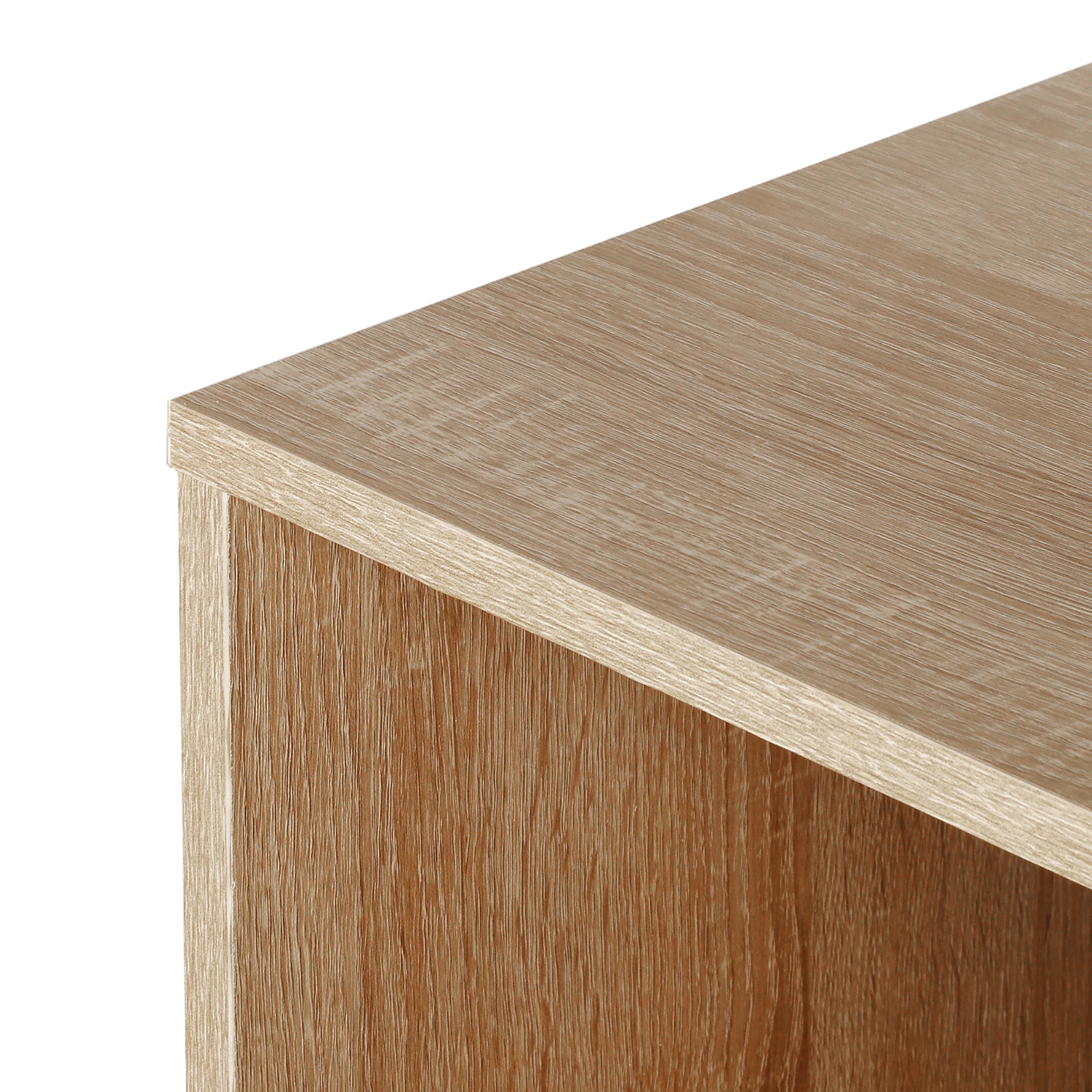 2 Drawer Cabinet Executive Computer Desk Home Office Study Table Writing Workstation Natural/Black/White