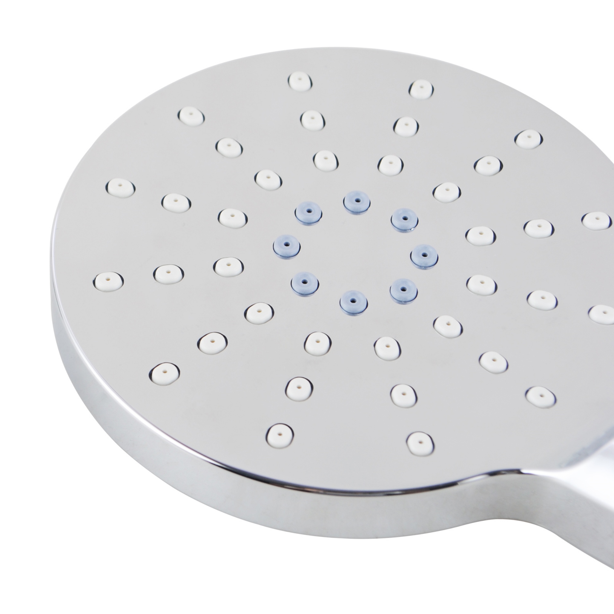 Bathroom Round 3 Function Hand-held Shower Head Bath Rainfall Spray Shower Rose Chrome/Black