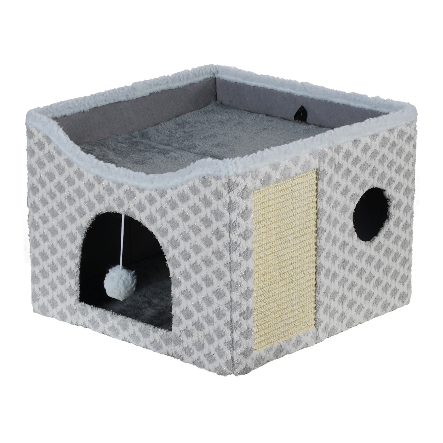 Foldable Indoor Pet Bed Cat Cave Felt Bed Scratch Pad Kitten Cat Hidea