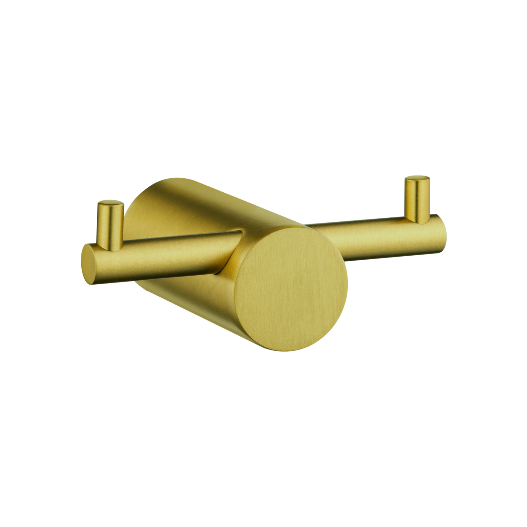 Bathroom Round Stainless Steel Robe Hook Wall Mounted Double Towel Clothes Hanger Holder Chrome/Matte Black/Brushed Yellow Gold