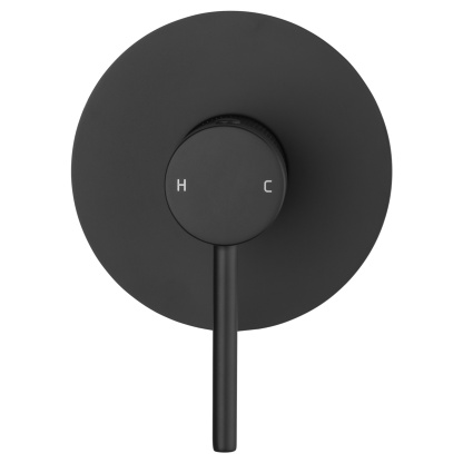 Bath Shower Knurled Round Brass Wall Mixer Tap Bathtub Bathroom Sink Basin Vanity Wall Spout Valve Chrome/Black