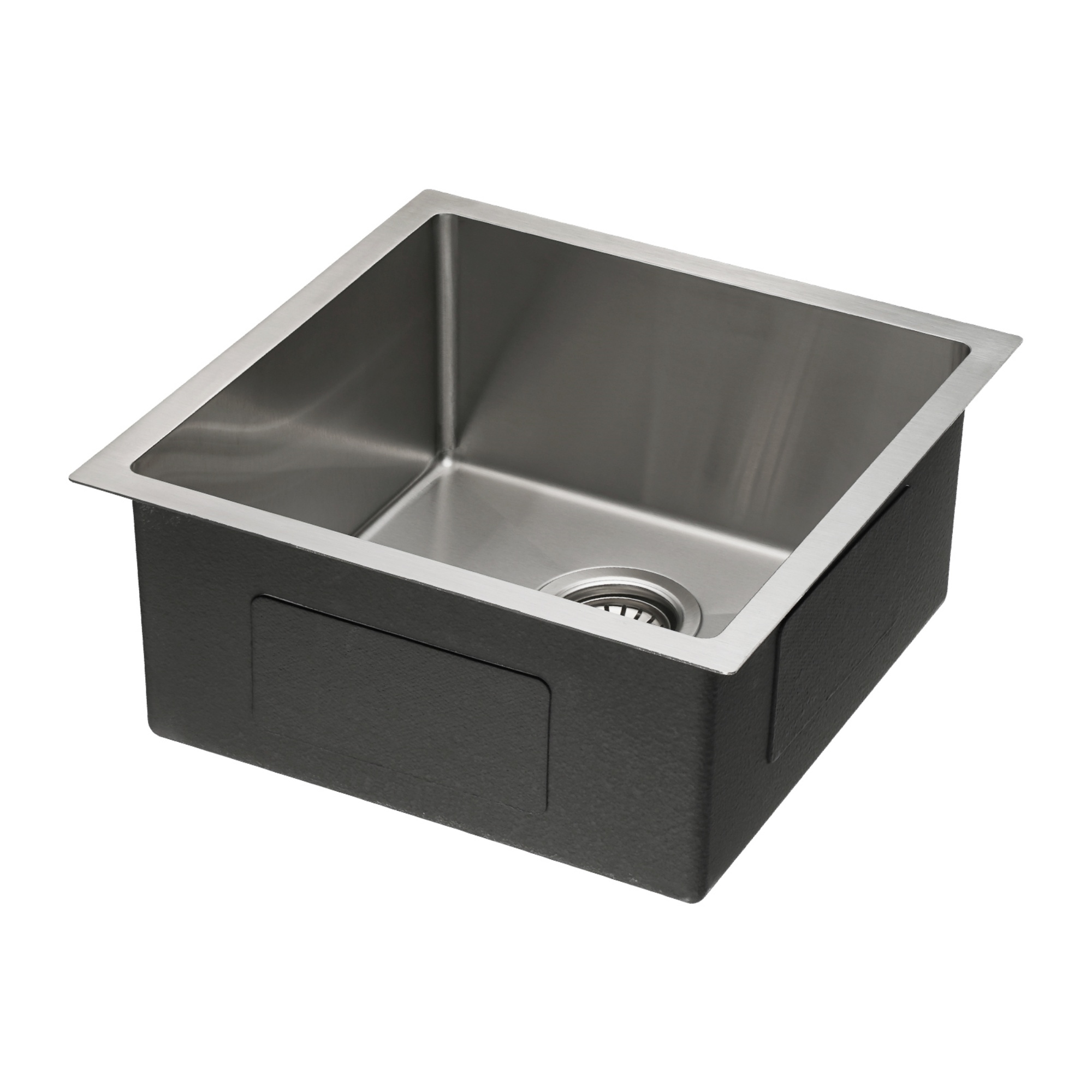 440x440mm Single Stainless Steel Kitchen Sink Smart Hand Free Drainage Top/Flush/Under Mount Satin Brush/Nano Black/Yellow Gold