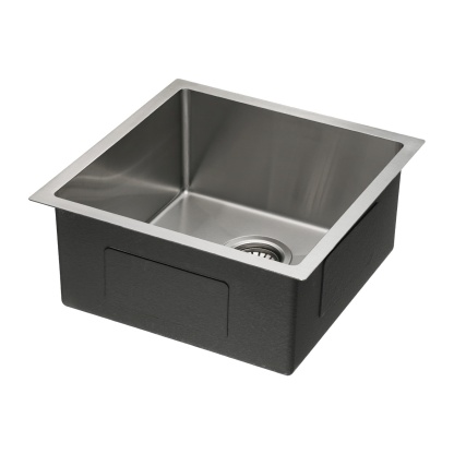 440x440mm Single Stainless Steel Kitchen Sink Smart Hand Free Drainage Top/Flush/Under Mount Satin Brush/Nano Black/Yellow Gold