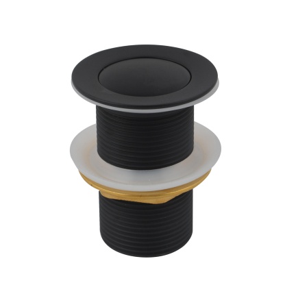 32mm Round Basin Sink Pop Up Waste Non Overflow Bathroom Vanity Drain Plug 40mm Adapter Chrome/Matte Black/Brushed Yellow Gold