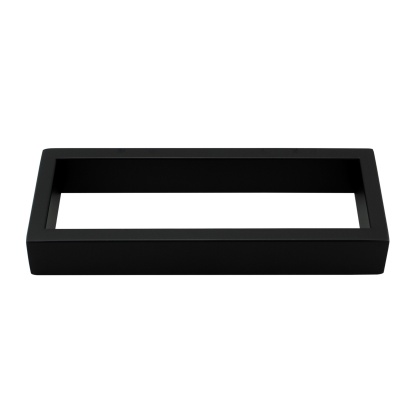 Bathroom Square Stainless Steel Single Towel Rail Ring Wall Mounted Towel Hanger Holder Chrome/Black