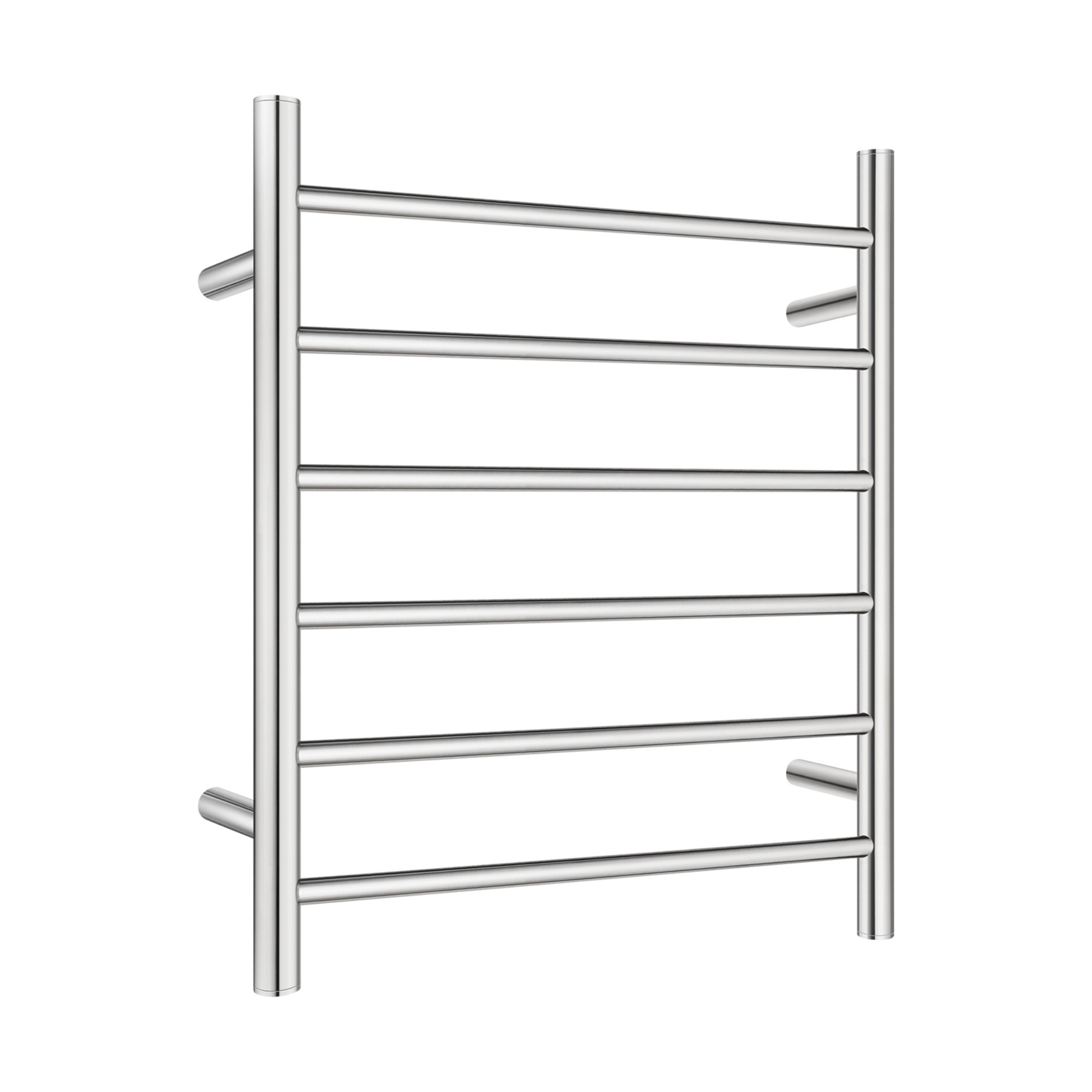 Round Aluminum Electric Heated Towel Rail Rack 6 Bars Bathroom Wall Mounted Warmer Towel Dryer Holder Hanger Silver/Black/Brushed Yellow Gold