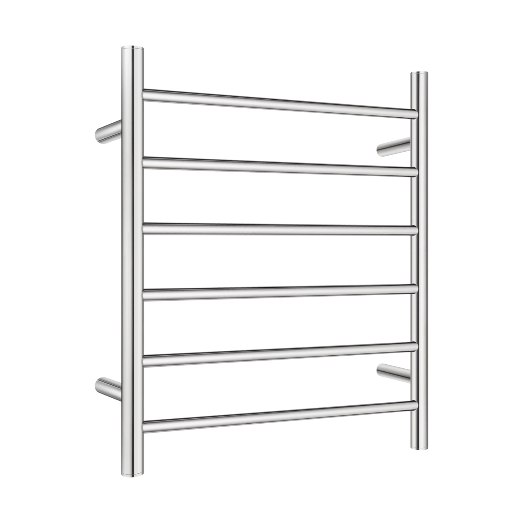 Round Aluminum Electric Heated Towel Rail Rack 6 Bars Bathroom Wall Mounted Warmer Towel Dryer Holder Hanger Silver/Black/Brushed Yellow Gold