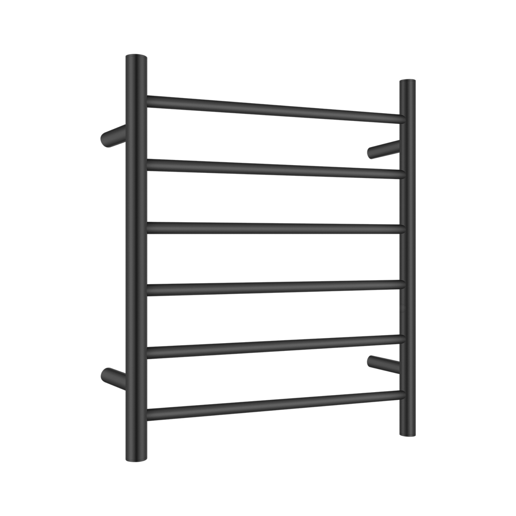 Round Aluminum Electric Heated Towel Rail Rack 6 Bars Bathroom Wall Mounted Warmer Towel Dryer Holder Hanger Silver/Black/Brushed Yellow Gold