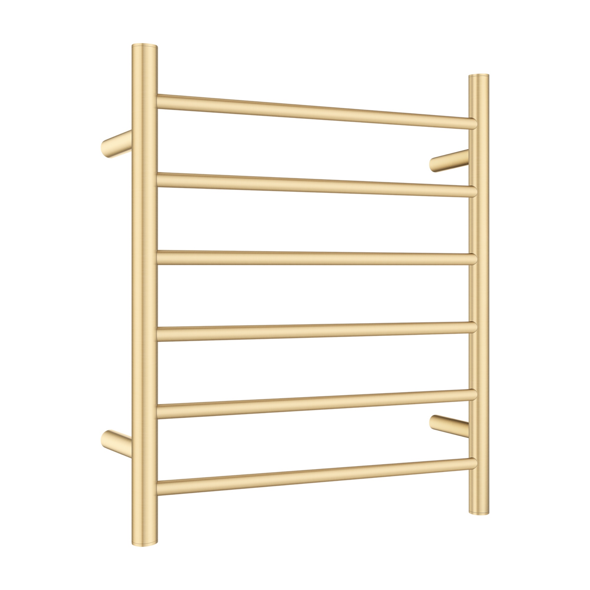 Round Aluminum Electric Heated Towel Rail Rack 6 Bars Bathroom Wall Mounted Warmer Towel Dryer Holder Hanger Silver/Black/Brushed Yellow Gold