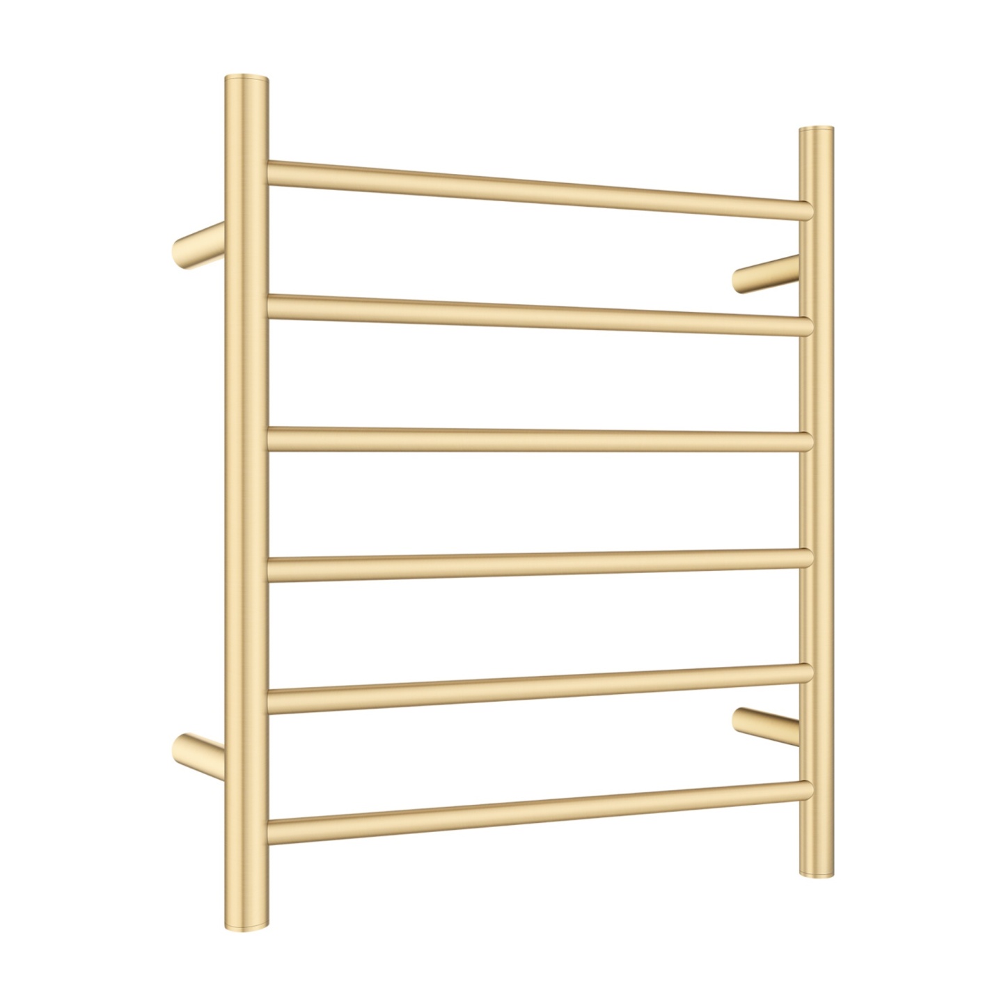 Round Aluminum Electric Heated Towel Rail Rack 6 Bars Bathroom Wall Mounted Warmer Towel Dryer Holder Hanger Silver/Black/Brushed Yellow Gold