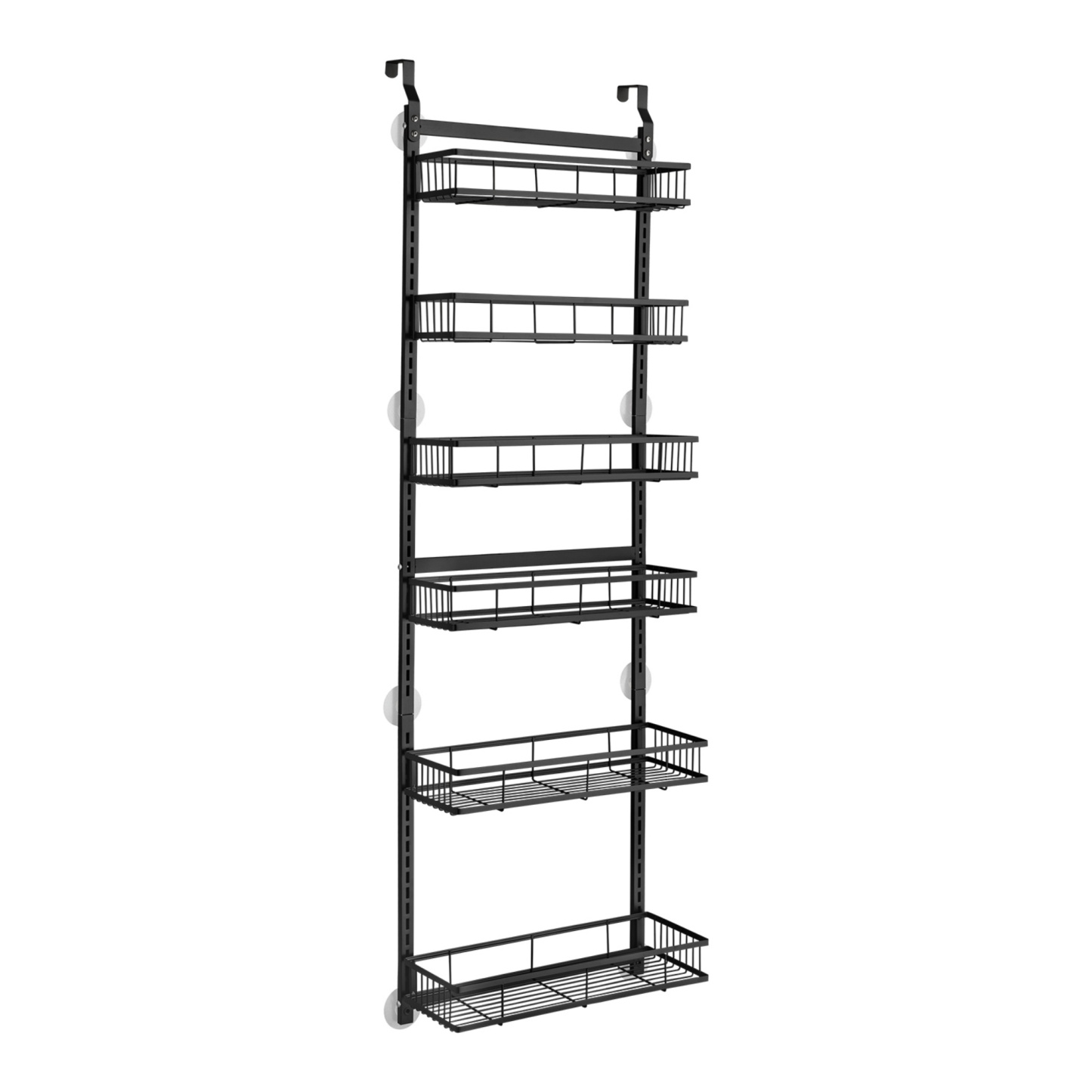 6 Tier Black Shower Caddy Storage Rack Basket Bathroom Kitchen Overdoor Hanging Holder Organizer Shelf